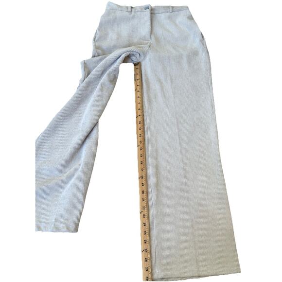 Vintage Made In Italy Tan Velour Corduroy Wide Leg Pants High Waist Sz 6 29"x30" - Picture 8 of 10